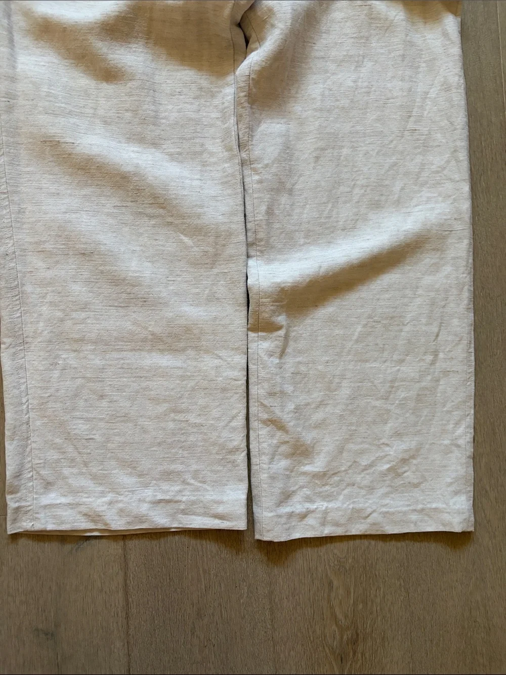 Aritzia Wide Leg Pants in Light Beige